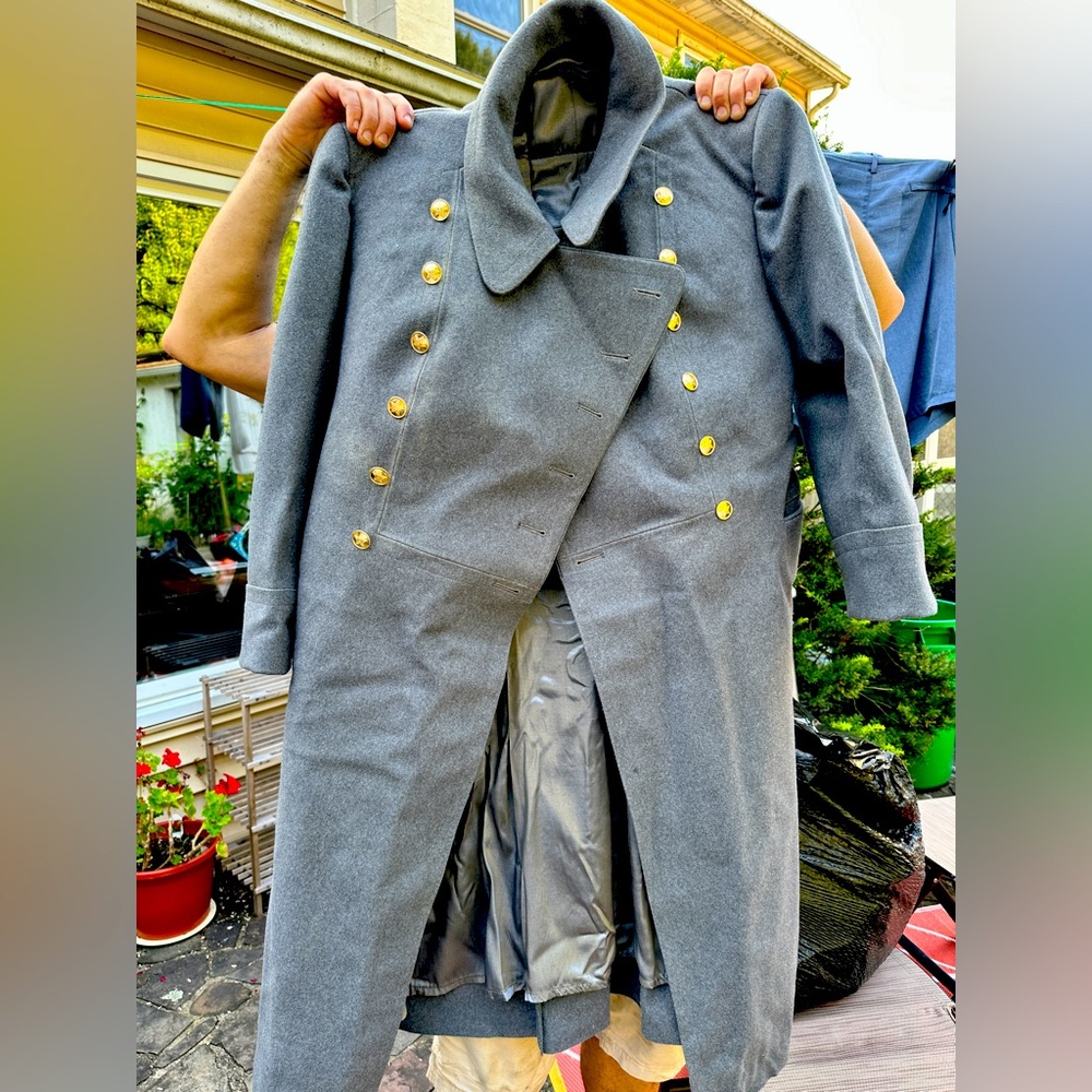 Vintage Soviet Union Military Wool Heavy Overcoat